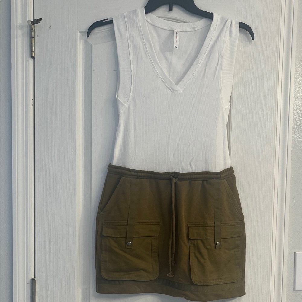 Anthropologie Khaki Women's Cargo dress